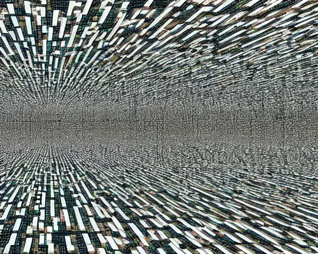 Image similar to A neural landscape in the style of the matrix movie (1999)