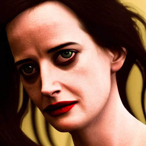 Image similar to a photographic portrait of Eva Green in the movie 300 full body, cinematic rendering, unreal engine, volumetric lighting