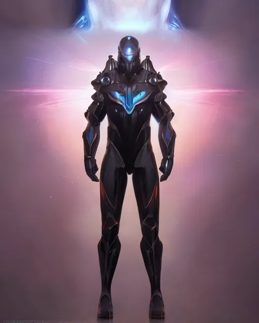 Image similar to opalescent wiry muscular male smooth sleek glossy black pearlescent scifi armor, by greg rutkowski and mark brookes and jim burns and tom bagshaw and magali villeneuve, trending on artstation