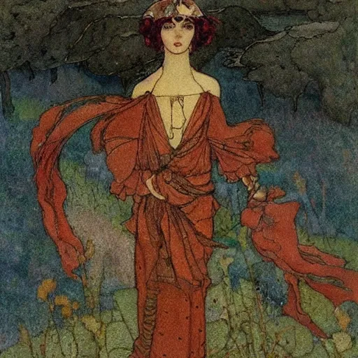 Image similar to painting by edmund dulac, highly detailed, high quality, trending on artstation, beautiful