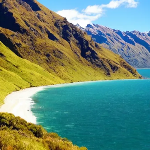 Image similar to new zealand landscape, scenic, beautiful, sunny,