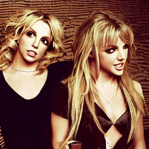 Prompt: an album cover for Britney Spears and Taylor Swift