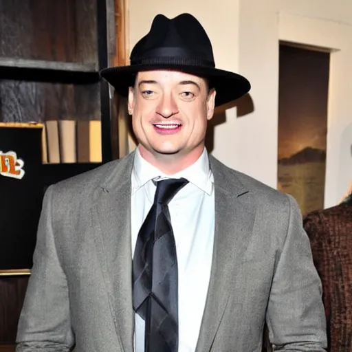 Image similar to brendan fraser with a hat