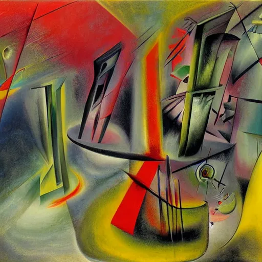 Prompt: Liminal space in outer space by Roberto Matta