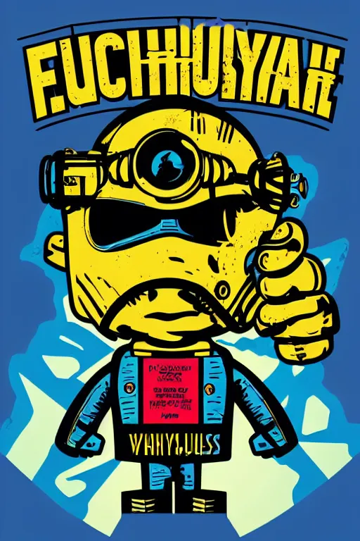 Image similar to fallout 7 6 retro futurist illustration art by butcher billy, sticker, colorful, illustration, highly detailed, simple, smooth and clean vector curves, no jagged lines, vector art, smooth andy warhol style