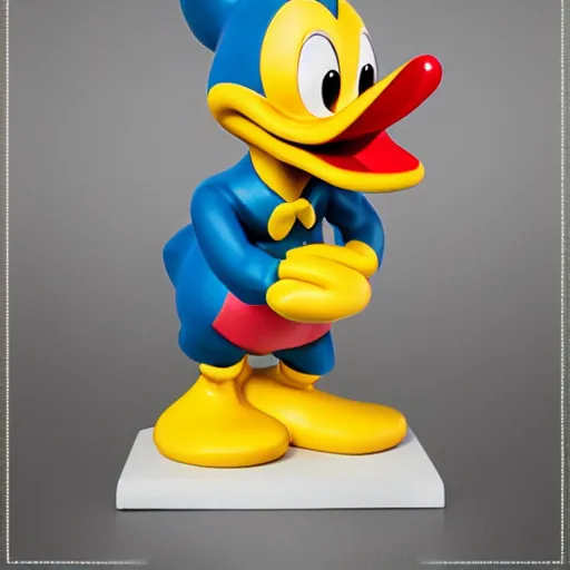 Image similar to disney, donald duck, figurine, detailed product photo