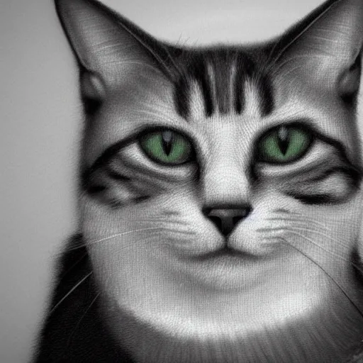 Prompt: portrait of a cat, trending on artstation, by wayne mcloughlin, backlighting