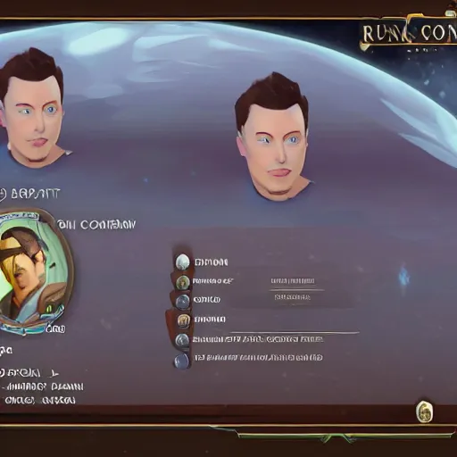 Prompt: a skin of elon musk in runescape