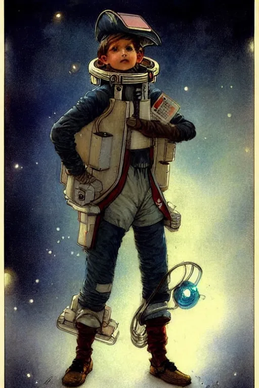Prompt: ( ( ( ( ( 2 0 5 0 s retro future 1 0 year old boy super scientest in space pirate mechanics costume full portrait. muted colors. ) ) ) ) ) by jean baptiste monge, dynamic!!!!!!!!!!!!!!!!!!!!!!!!!!!!!!
