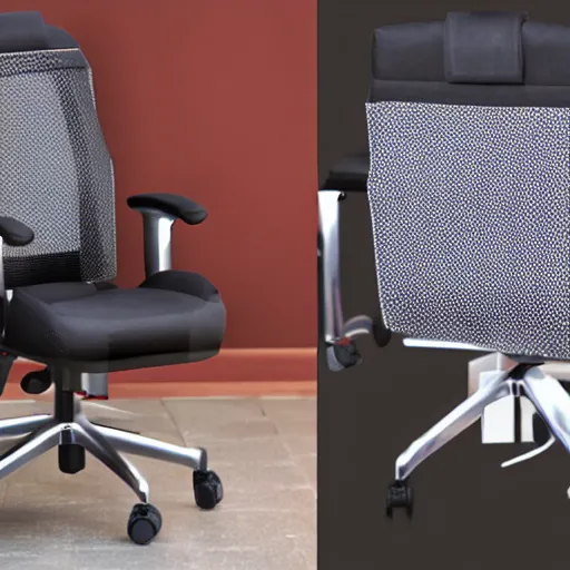 Prompt: Gaming Chair made of Midjets, product photo, innovative