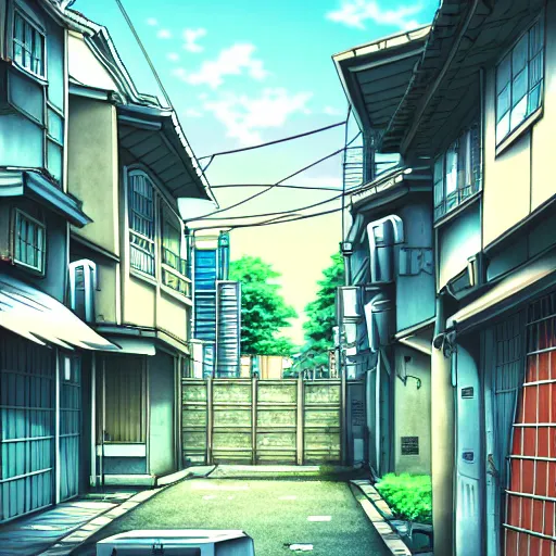 Image similar to anime tokyo residential quiet street scenery only wallpaper aesthetic