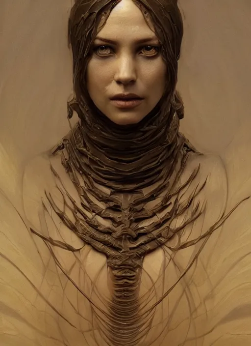 Prompt: artstation concept of a woman as Dune concept art, translucent skin, bio skin, symmetrical face, fantasy science, science background, sci-fi, hyperdetailed, artstation trending, world renowned artists, worth1000.com, historic artworks society, antique renewel, cgsociety, by greg rutkowski, by Gustave Dore, Deviantart