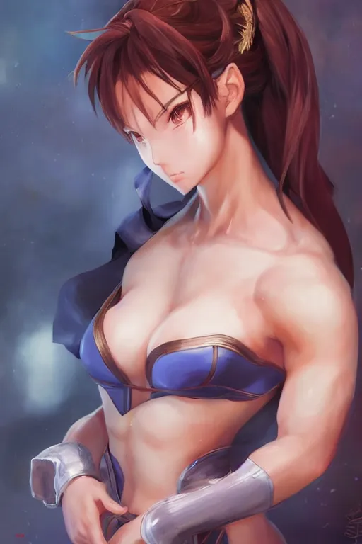 Image similar to A semi realistic anime portrait of Chun li, by Stanley Artgerm Lau, WLOP, Rossdraws, James Jean, Andrei Riabovitchev, Marc Simonetti, and Sakimichan, tranding on artstation, SFW version