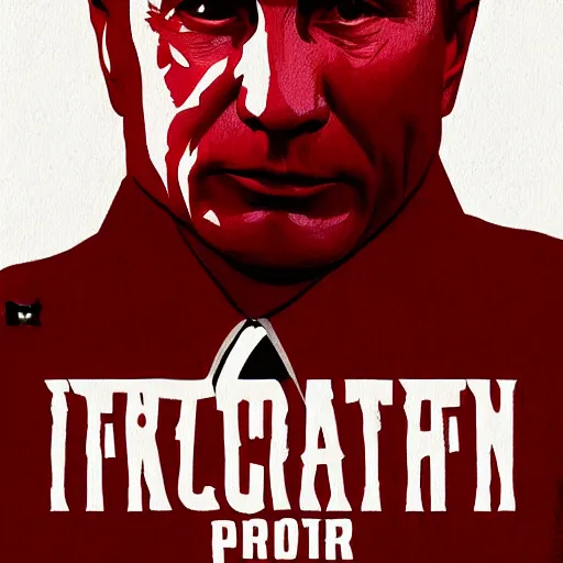 Prompt: portrait ofputin blood dictator by petros afshar, rembrant, laurie greasley, jc leyendecker and singer sargent