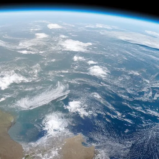 Image similar to a cubical earth, as seen from space.