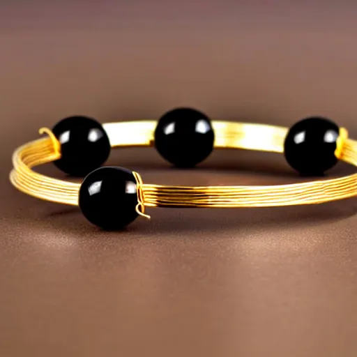 Image similar to arcaic Primitive Gold Bangle, 14K Gold Wire, Single Center sinister gem, Shungite Bangle, Mineral and Gold Jewelry, Product Photography