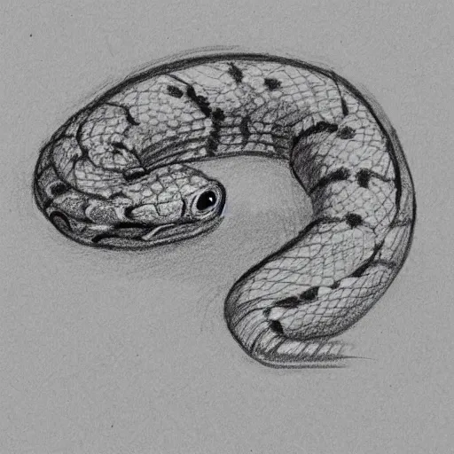 Image similar to snake wearing a christmas jumper pencil sketch highly detailed, smooth, sharp focus