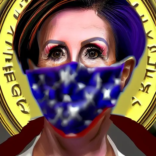 Image similar to cyberpunk Nancy Pelosi