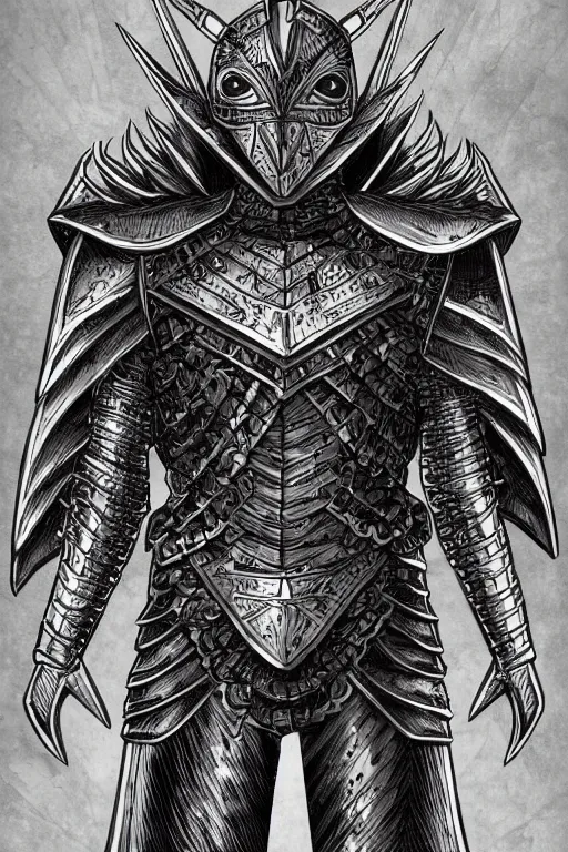 Prompt: needle armoured warrior, symmetrical, highly detailed, digital art, needle themed armour, sharp focus, trending on art station, kentaro miura manga art style