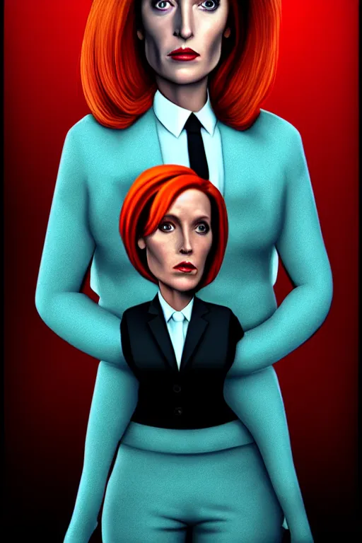 Prompt: alien dana scully