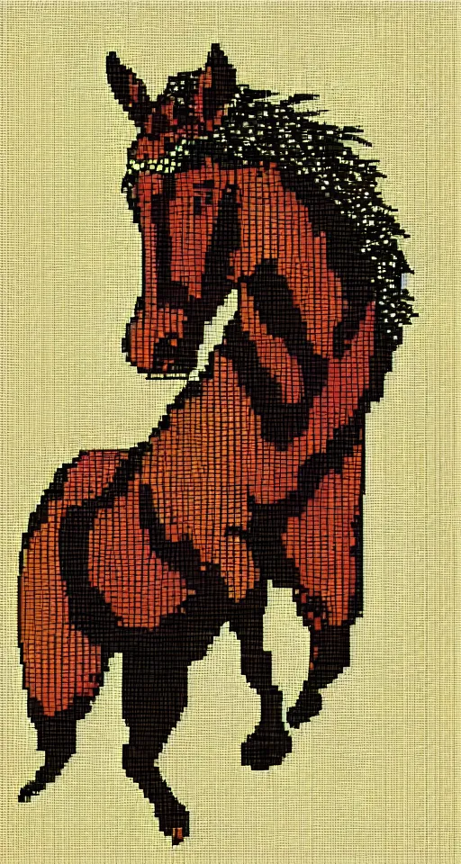 Prompt: horse, 8 bit, pixel art