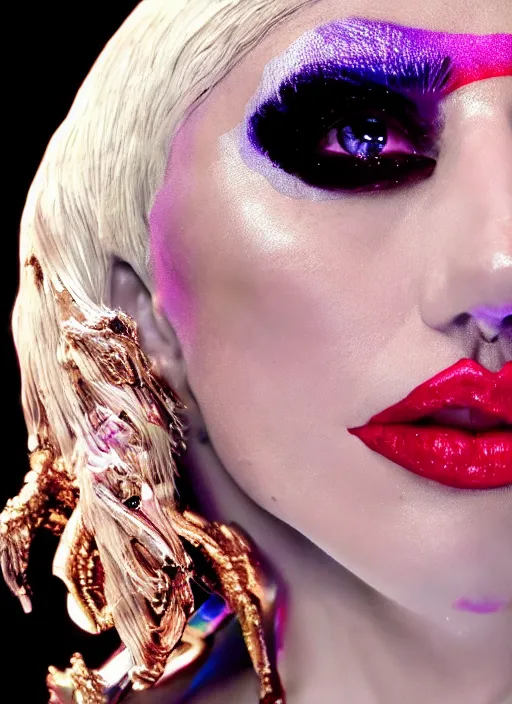 Image similar to lady gaga by nick knight, born this way, born this way album, red weapon 8 k s 3 5, cooke anamorphic / i lenses, highly detailed, cinematic lighting