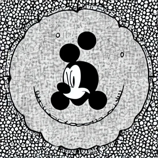 Image similar to Mickey Mouse face but in Nirvana's smiley style