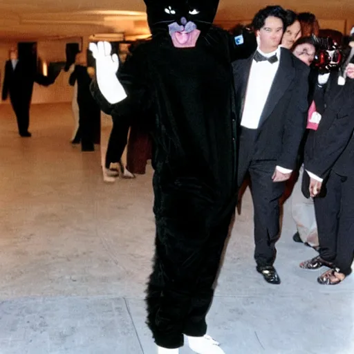 Image similar to michael jackson in a cat suit