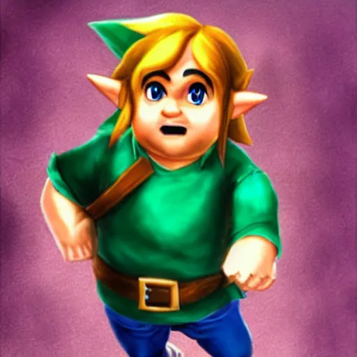 Prompt: Danny DeVito as Link in Ocarina of Time