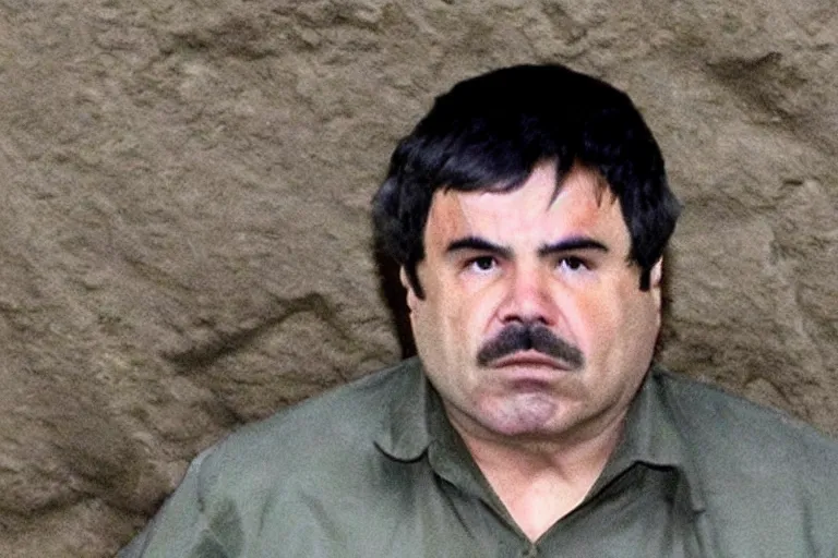 Prompt: omg wtf el chapo exploding out of prison like buddah