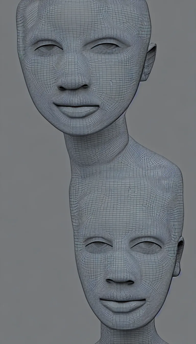 Image similar to 3 d wireframe of a beautiful woman