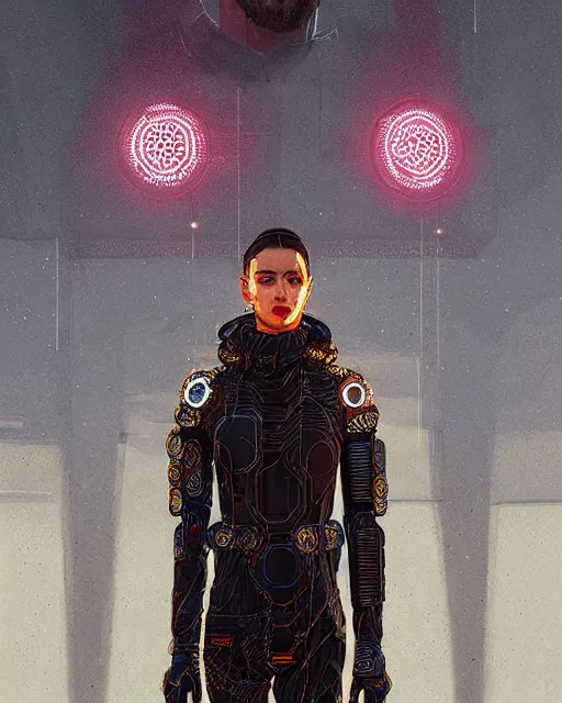 Image similar to detailed portrait atreides cyberpunk futuristic reflective coats decorated with traditional dune ornaments by ismail inceoglu dra