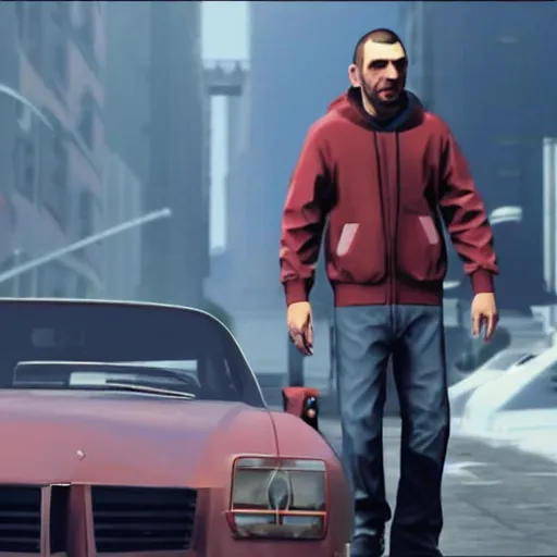 niko bellic in gta 6, realistic, 4 k gameplay, Stable Diffusion