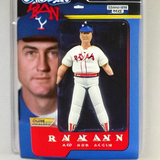 Image similar to “Nolan Ryan as a 1980s Kenner action figure”