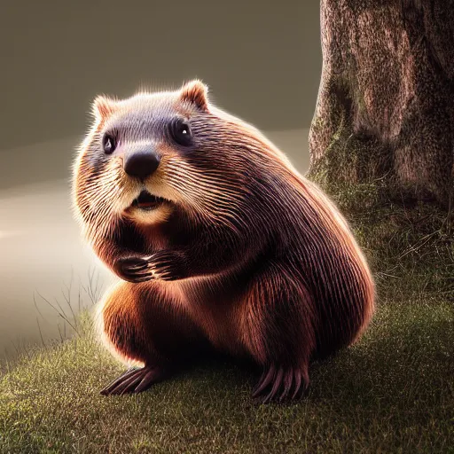 Image similar to hyperrealistic dslr film still of justin bieber disguised as a beaver, stunning 8 k octane comprehensive 3 d render, inspired by istvan sandorfi & greg rutkowski & unreal engine, perfect symmetry, dim volumetric cinematic lighting, extremely hyper - detailed, incredibly real lifelike attributes & flesh texture, intricate, masterpiece, artstation, stunning