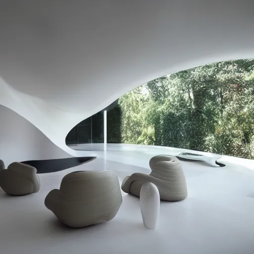 Image similar to house designed by zaha hadid