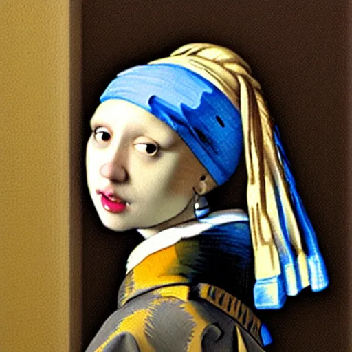 Prompt: Doge in a pearl earring, by Johannes Vermeer, 8k