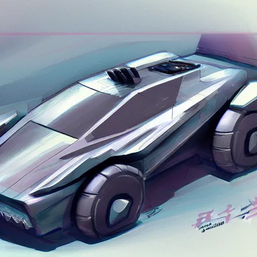 Prompt: vehicle concept by feng zhu