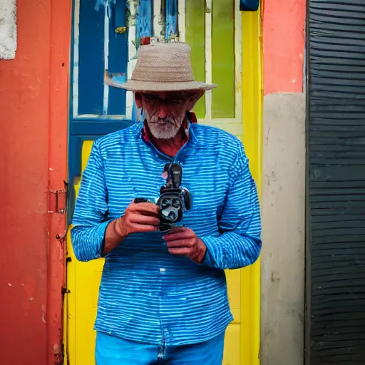 Prompt: photograph of a frenchman in 2 0 2 0. colorful, 5 0 mm