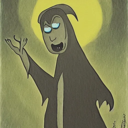 Image similar to nosferatu in moominvalley