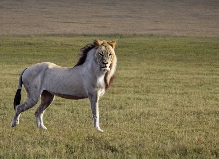 Image similar to a horse with a lions body