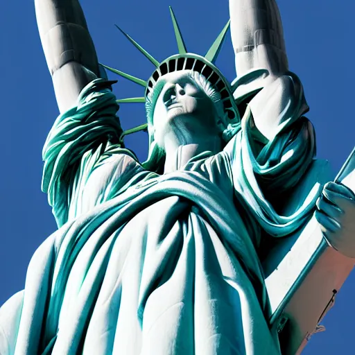 Prompt: color shot of the Statue of Liberty lying down and crying, photorealistic,8k, XF IQ4, 150MP, 50mm, F1.4, ISO 200, 1/160s, natural light