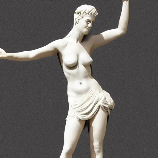 Image similar to katy perry as a greek marble statue