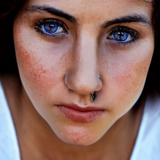 Image similar to photo the most beautiful portrait Greece woman close up, 50mm