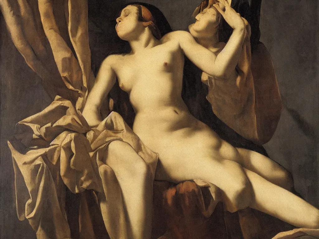 Image similar to Artemisia Gentileschi painting of female body