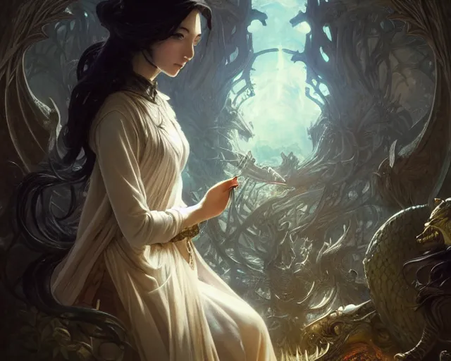 Image similar to photography of alan lee, deep focus, d & d and mtg, fantasy, intricate, elegant, highly detailed, digital painting, artstation, concept art, matte, sharp focus, illustration, hearthstone, art by artgerm and greg rutkowski and alphonse mucha