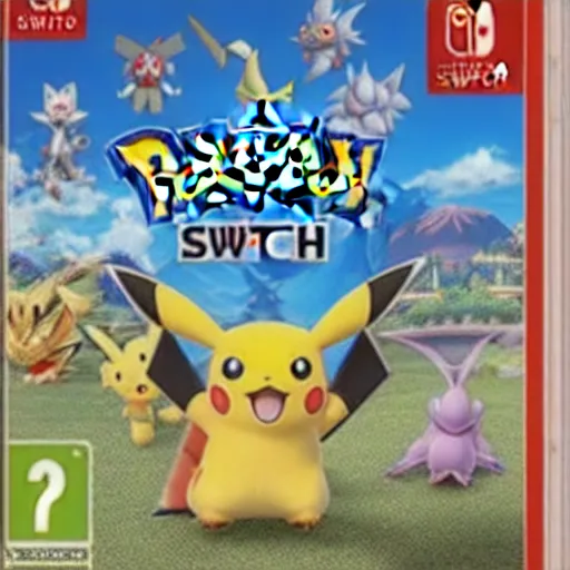 Image similar to nintendo switch cover of the newest pokémon game