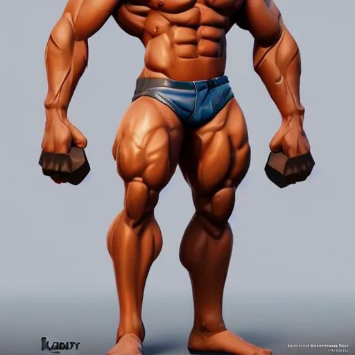 Image similar to bodybuilder jonesy from fortnite, au naturel, hyper detailed, digital art, trending in artstation, cinematic lighting, studio quality, smooth render, unreal engine 5 rendered, octane rendered, art style by klimt and nixeu and ian sprigger and wlop and krenz cushart