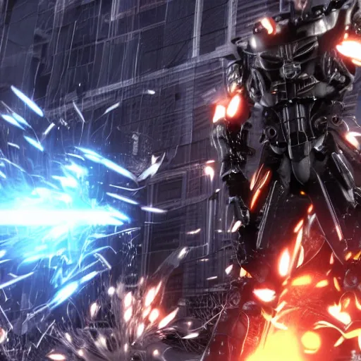 Image similar to A highly detailed screenshot of Jeff Bezos in Metal Gear Rising: Revengeance