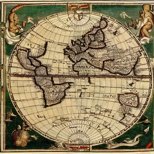 Prompt: 1 6 th century map of a portuguese empire on the planet of mars, old, colonization, age of discoveries